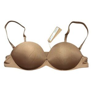 Skims 32DDD Ultimate Collection Push-Up Strapless Bra Sienna Brown NWT MSRP $64